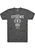 Matthew Stuewe  Ohio Bobcats Dark Grey Rally NIL Sport Icon Short Sleeve T Shirt