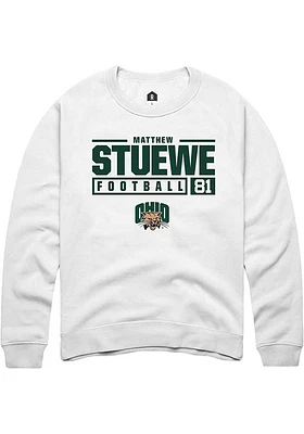 Matthew Stuewe Rally Ohio Bobcats Mens NIL Stacked Box Long Sleeve Crew Sweatshirt