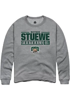 Matthew Stuewe  Rally Ohio Bobcats Mens Graphite NIL Stacked Box Long Sleeve Crew Sweatshirt