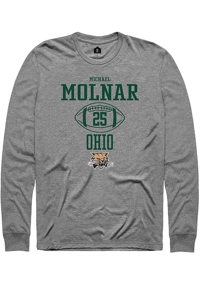 Michael Molnar  Ohio Bobcats Graphite Rally NIL Sport Icon Long Sleeve T Shirt