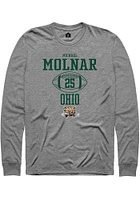 Michael Molnar  Ohio Bobcats Graphite Rally NIL Sport Icon Long Sleeve T Shirt