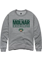 Michael Molnar  Rally Ohio Bobcats Mens Graphite NIL Stacked Box Long Sleeve Crew Sweatshirt