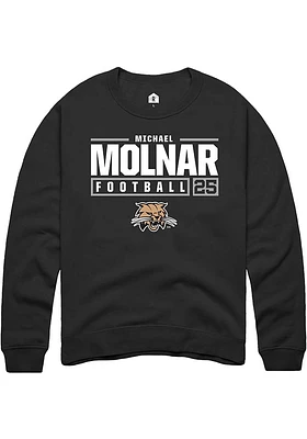 Michael Molnar Rally Ohio Bobcats Mens NIL Stacked Box Long Sleeve Crew Sweatshirt