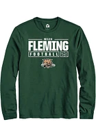 Miles Fleming Ohio Bobcats Rally NIL Stacked Box Long Sleeve T Shirt