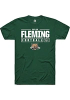 Miles Fleming Ohio Bobcats Rally NIL Stacked Box Short Sleeve T Shirt