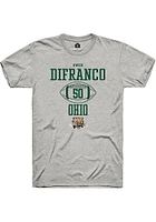 Owen DiFranco  Ohio Bobcats Ash Rally NIL Sport Icon Short Sleeve T Shirt