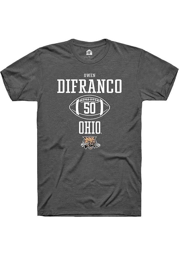 Owen DiFranco  Ohio Bobcats Dark Grey Rally NIL Sport Icon Short Sleeve T Shirt