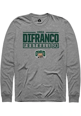 Owen DiFranco  Ohio Bobcats Graphite Rally NIL Stacked Box Long Sleeve T Shirt