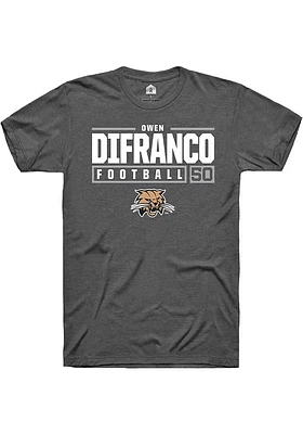 Owen DiFranco  Ohio Bobcats Dark Grey Rally NIL Stacked Box Short Sleeve T Shirt