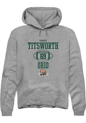 Parker Titsworth  Rally Ohio Bobcats Mens Graphite NIL Sport Icon Long Sleeve Hoodie