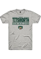 Parker Titsworth  Ohio Bobcats Ash Rally NIL Stacked Box Short Sleeve T Shirt