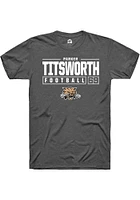 Parker Titsworth  Ohio Bobcats Dark Grey Rally NIL Stacked Box Short Sleeve T Shirt