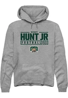 Rickey Hunt Jr  Rally Ohio Bobcats Mens Graphite NIL Stacked Box Long Sleeve Hoodie