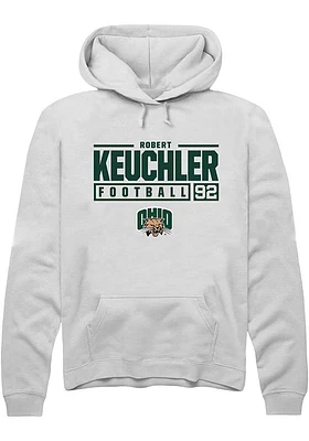 Robert Keuchler Rally Ohio Bobcats Mens NIL Stacked Box Long Sleeve Hoodie