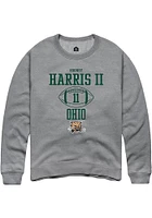 Rodney Harris II  Rally Ohio Bobcats Mens Graphite NIL Sport Icon Long Sleeve Crew Sweatshirt