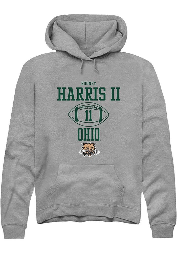 Rodney Harris II  Rally Ohio Bobcats Mens Graphite NIL Sport Icon Long Sleeve Hoodie