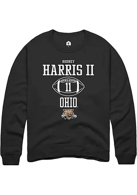 Rodney Harris II Rally Ohio Bobcats Mens NIL Sport Icon Long Sleeve Crew Sweatshirt