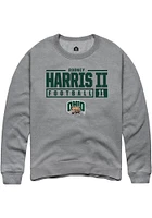 Rodney Harris II  Rally Ohio Bobcats Mens Graphite NIL Stacked Box Long Sleeve Crew Sweatshirt