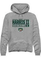 Rodney Harris II  Rally Ohio Bobcats Mens Graphite NIL Stacked Box Long Sleeve Hoodie