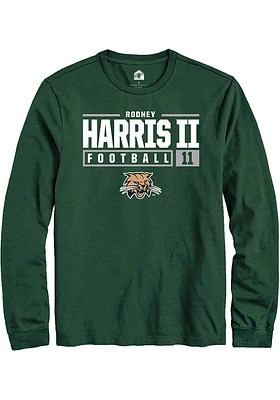 Rodney Harris II Ohio Bobcats Rally NIL Stacked Box Long Sleeve T Shirt