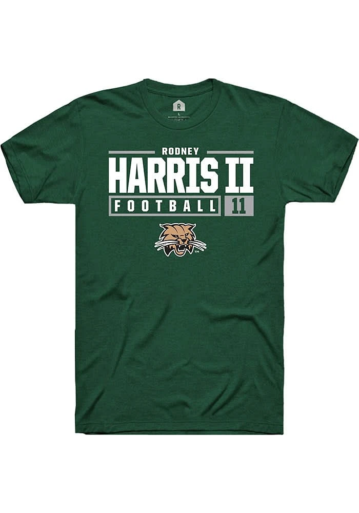 Rodney Harris II Ohio Bobcats Rally NIL Stacked Box Short Sleeve T Shirt