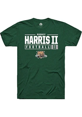 Rodney Harris II Ohio Bobcats Rally NIL Stacked Box Short Sleeve T Shirt
