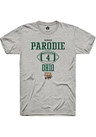 Roman Parodie  Ohio Bobcats Ash Rally NIL Sport Icon Short Sleeve T Shirt