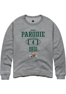 Roman Parodie  Rally Ohio Bobcats Mens Graphite NIL Sport Icon Long Sleeve Crew Sweatshirt