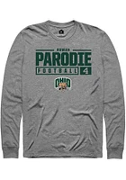 Roman Parodie  Ohio Bobcats Graphite Rally NIL Stacked Box Long Sleeve T Shirt