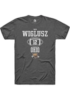 Sam Wiglusz  Ohio Bobcats Dark Grey Rally NIL Sport Icon Short Sleeve T Shirt