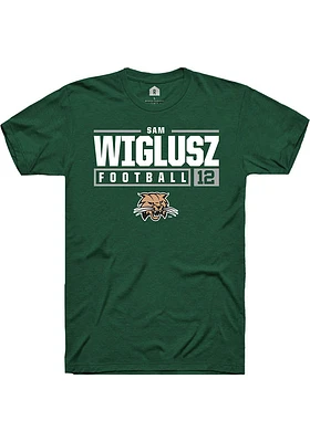 Sam Wiglusz Ohio Bobcats Rally NIL Stacked Box Short Sleeve T Shirt