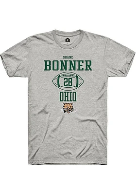 Shane Bonner  Ohio Bobcats Ash Rally NIL Sport Icon Short Sleeve T Shirt