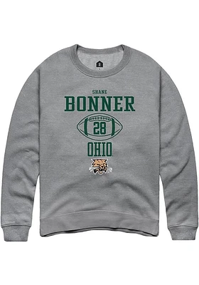 Shane Bonner  Rally Ohio Bobcats Mens Graphite NIL Sport Icon Long Sleeve Crew Sweatshirt