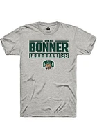 Shane Bonner  Ohio Bobcats Ash Rally NIL Stacked Box Short Sleeve T Shirt