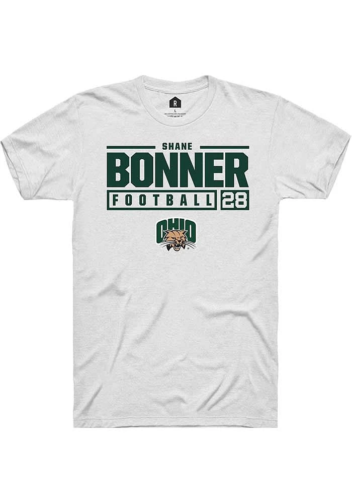 Shane Bonner Ohio Bobcats Rally NIL Stacked Box Short Sleeve T Shirt