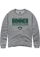 Shane Bonner  Rally Ohio Bobcats Mens Graphite NIL Stacked Box Long Sleeve Crew Sweatshirt