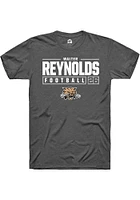 Walter Reynolds  Ohio Bobcats Dark Grey Rally NIL Stacked Box Short Sleeve T Shirt