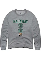 Aidan Hadaway  Rally Ohio Bobcats Mens Graphite NIL Sport Icon Long Sleeve Crew Sweatshirt