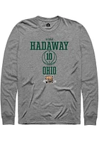 Aidan Hadaway  Ohio Bobcats Graphite Rally NIL Sport Icon Long Sleeve T Shirt