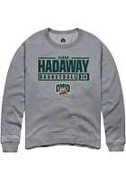 Aidan Hadaway  Rally Ohio Bobcats Mens Graphite NIL Stacked Box Long Sleeve Crew Sweatshirt