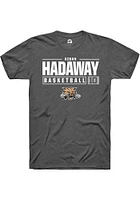 Aidan Hadaway  Ohio Bobcats Dark Grey Rally NIL Stacked Box Short Sleeve T Shirt