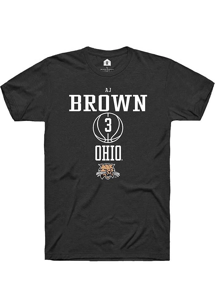 AJ Brown Ohio Bobcats Rally NIL Sport Icon Short Sleeve T Shirt