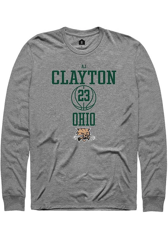 AJ Clayton  Ohio Bobcats Graphite Rally NIL Sport Icon Long Sleeve T Shirt