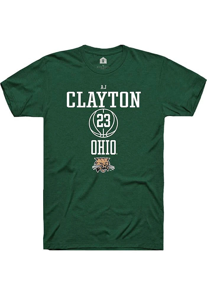 AJ Clayton Ohio Bobcats Rally NIL Sport Icon Short Sleeve T Shirt