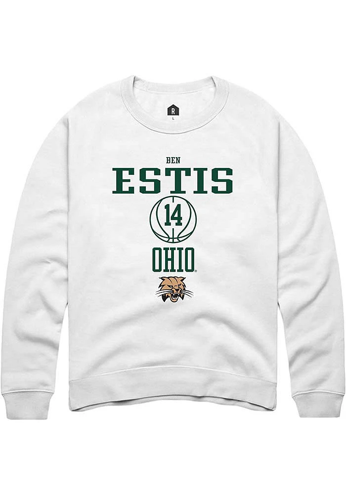 Ben Estis Rally Ohio Bobcats Mens NIL Sport Icon Long Sleeve Crew Sweatshirt