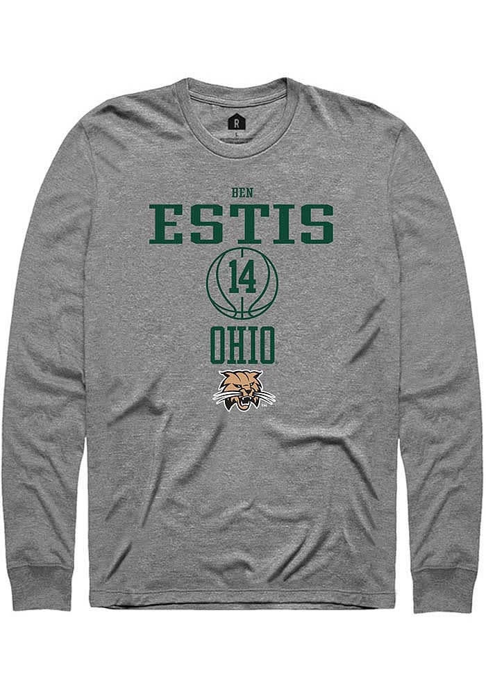 Ben Estis  Ohio Bobcats Graphite Rally NIL Sport Icon Long Sleeve T Shirt