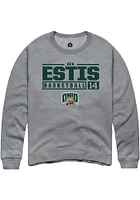 Ben Estis  Rally Ohio Bobcats Mens Graphite NIL Stacked Box Long Sleeve Crew Sweatshirt