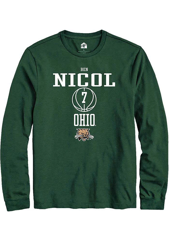 Ben Nicol Ohio Bobcats Rally NIL Sport Icon Long Sleeve T Shirt