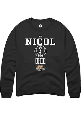 Ben Nicol Rally Ohio Bobcats Mens NIL Sport Icon Long Sleeve Crew Sweatshirt