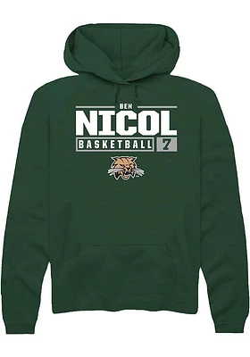 Ben Nicol Rally Ohio Bobcats Mens NIL Stacked Box Long Sleeve Hoodie